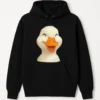 Unisex Hoodie with Happy Smiling Duck Design - Casual Style