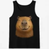 Unisex Tank Top with Happy Smiling Capybara Design