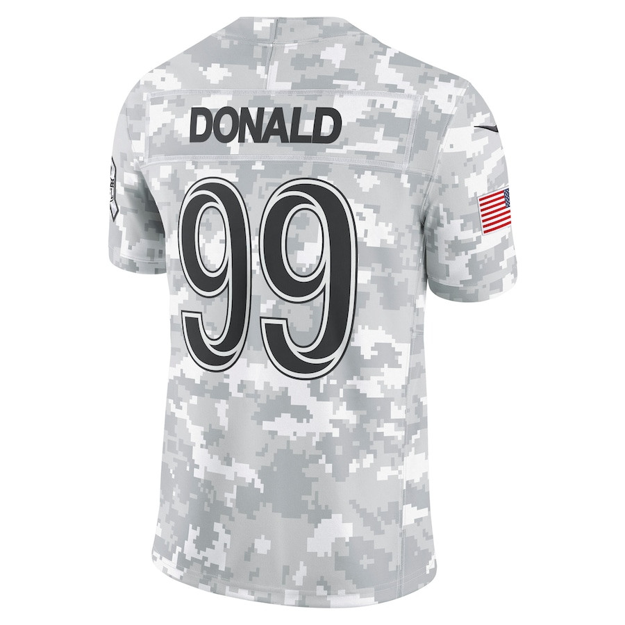 Aaron Donald 99 Los Angeles Rams 2024 Salute to Service Retired Player Limited Men Jersey - Arctic Camo JS7360 Saliibo - Image 3