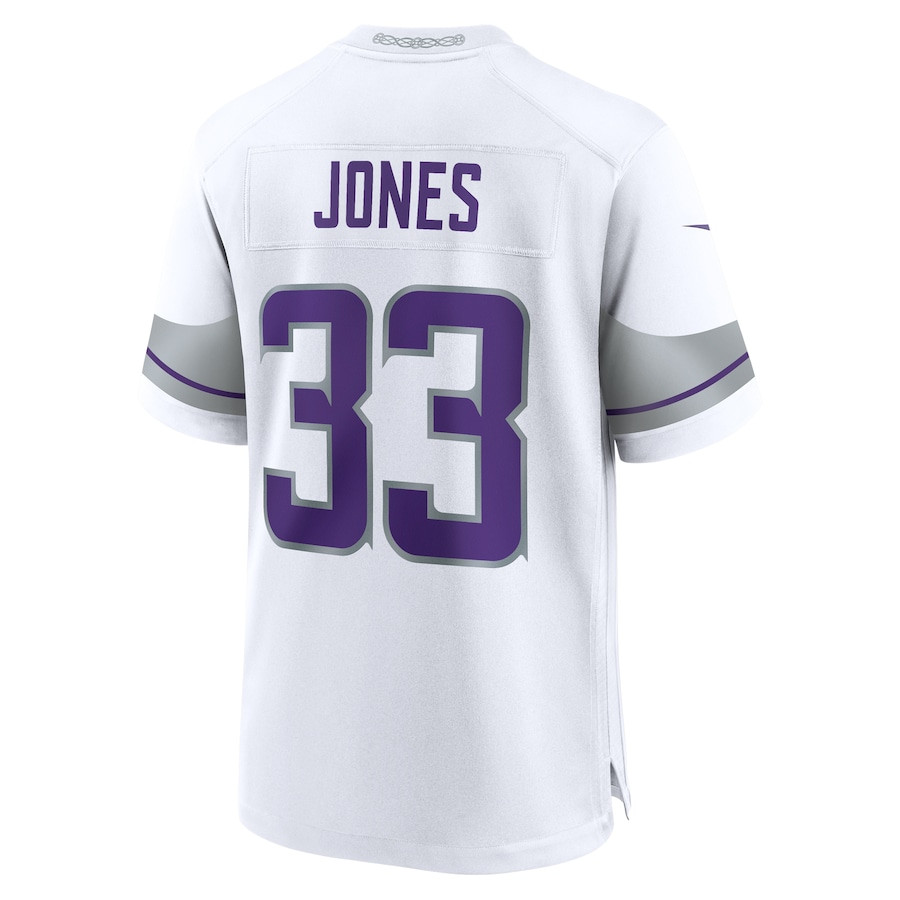 Aaron Jones 33 Minnesota Vikings Alternate Game Men Jersey - White JS6734 Saliibo - Image 3