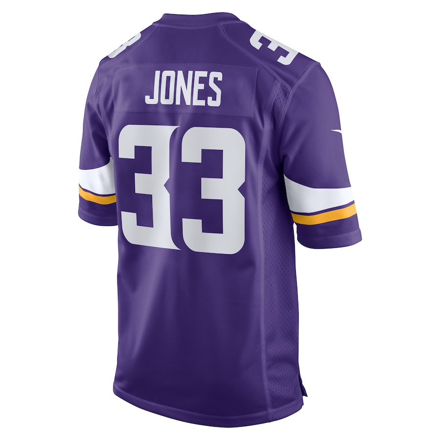 Aaron Jones 33 Minnesota Vikings Game Men Jersey - Purple JS9384 Saliibo - Image 3