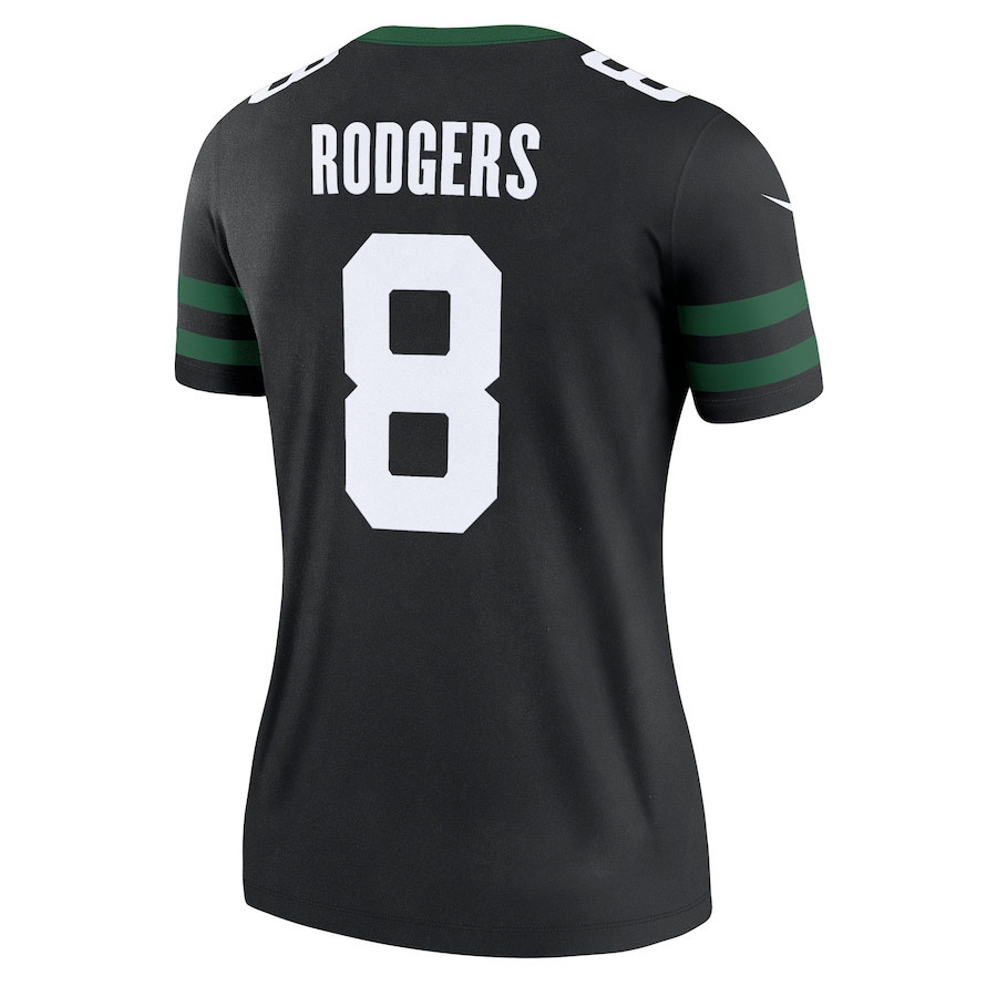 Aaron Rodgers 8 New York Jets Alternate Legend Jersey, Women Legacy Black JS6279 Saliibo - Image 3