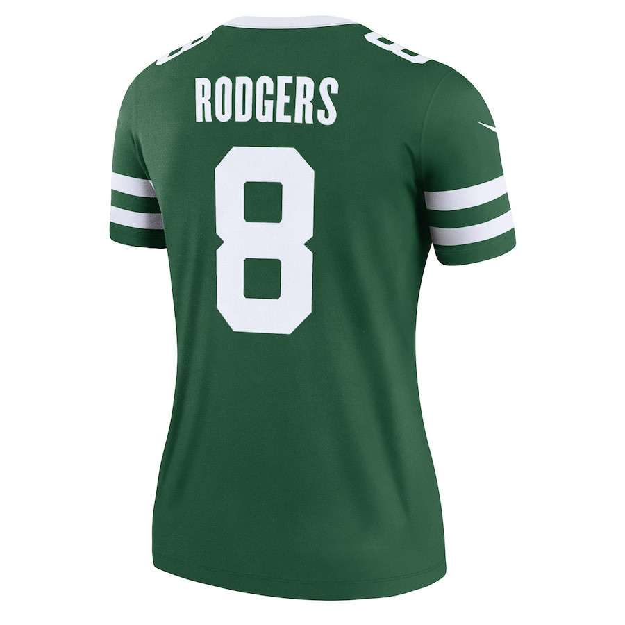 Aaron Rodgers 8 New York Jets Alternate Legend Jersey, Women Legacy Green JS2799 Saliibo - Image 3