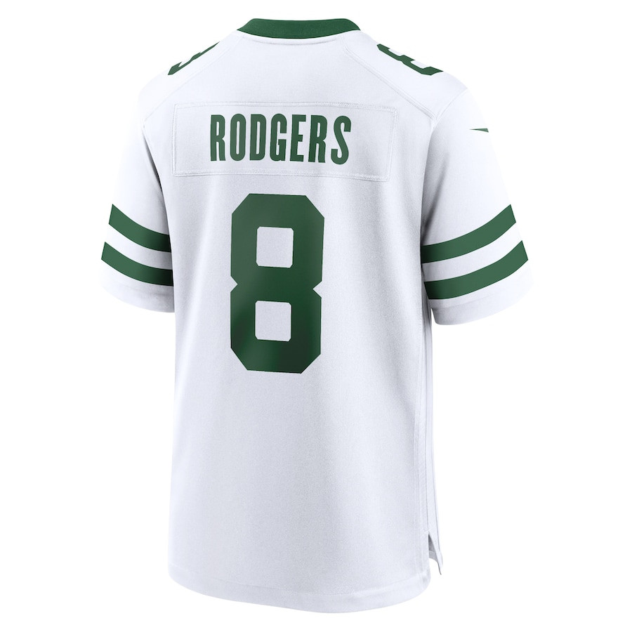 Aaron Rodgers 8 New York Jets Game Men Jersey - Legacy White JS7813 Saliibo - Image 3