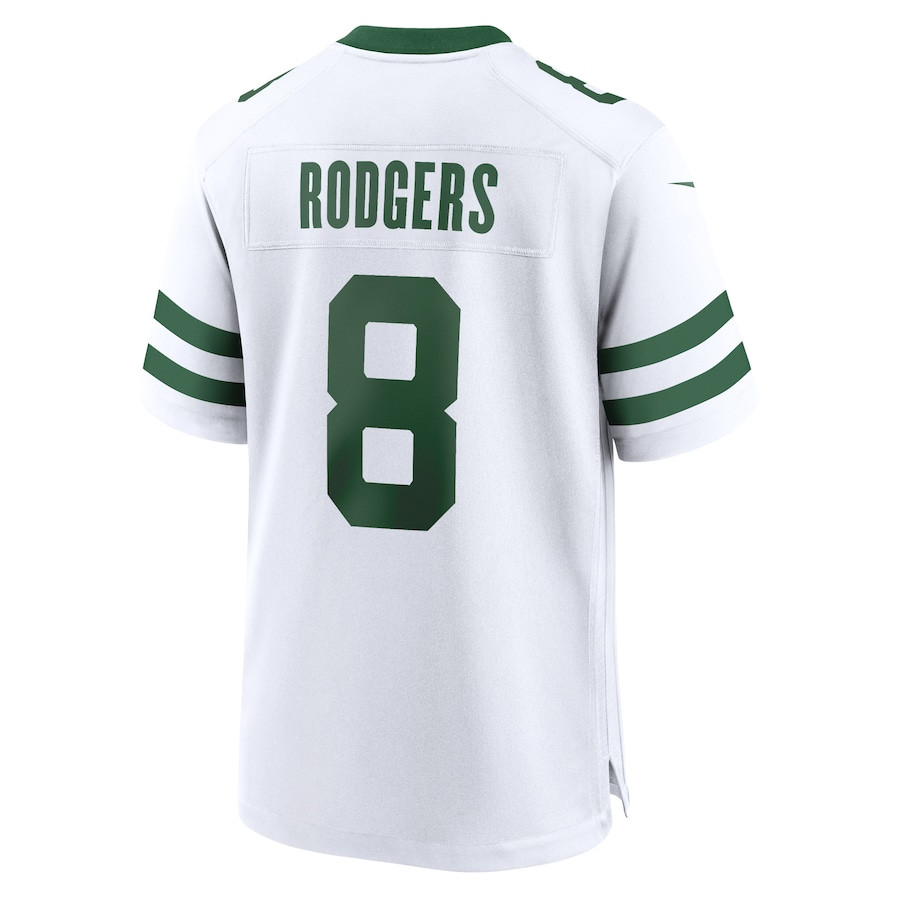 Aaron Rodgers 8 New York Jets Game YOUTH Jersey - Legacy White JS8716 Saliibo - Image 3