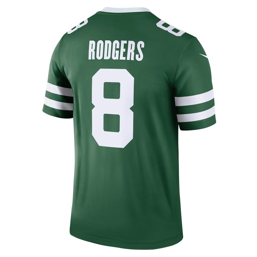 Aaron Rodgers 8 New York Jets Legend Jersey - Men, Legacy Green JS4458 Saliibo - Image 3