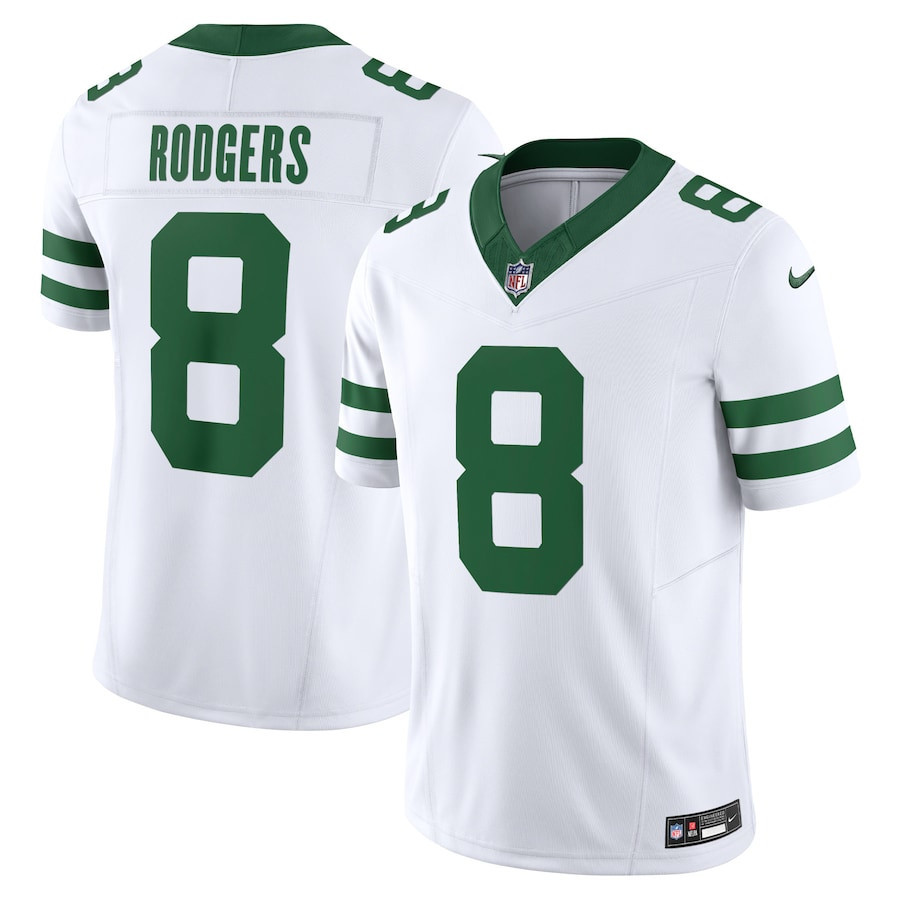 Aaron Rodgers 8 New York Jets Vapor F.U.S.E. Limited Jersey - Men, Legacy White JS8819 Saliibo