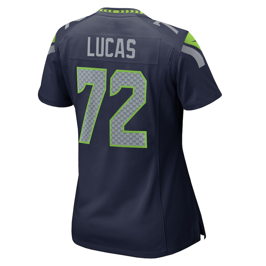 Abraham Lucas 72 Seattle Seahawks Women's Team Game Jersey - College Navy JS3307 Saliibo - Image 3