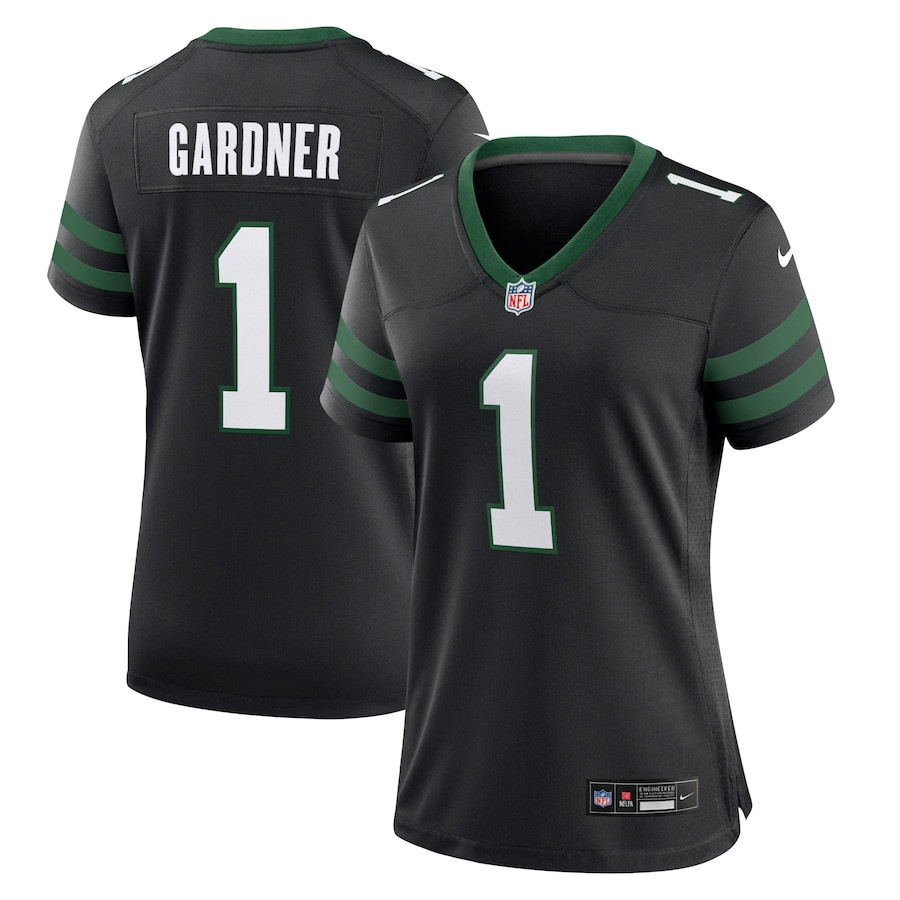 Ahmad Sauce Gardner 1 New York Jets Alternate Game Women Jersey - Legacy Black JS8038 Saliibo