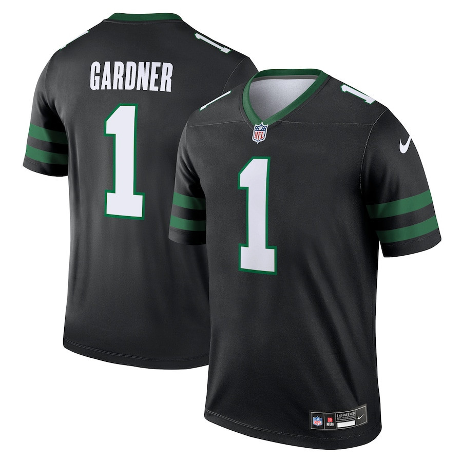 Ahmad Sauce Gardner 1 New York Jets Alternate Legend Jersey - Men, Legacy Black JS2107 Saliibo