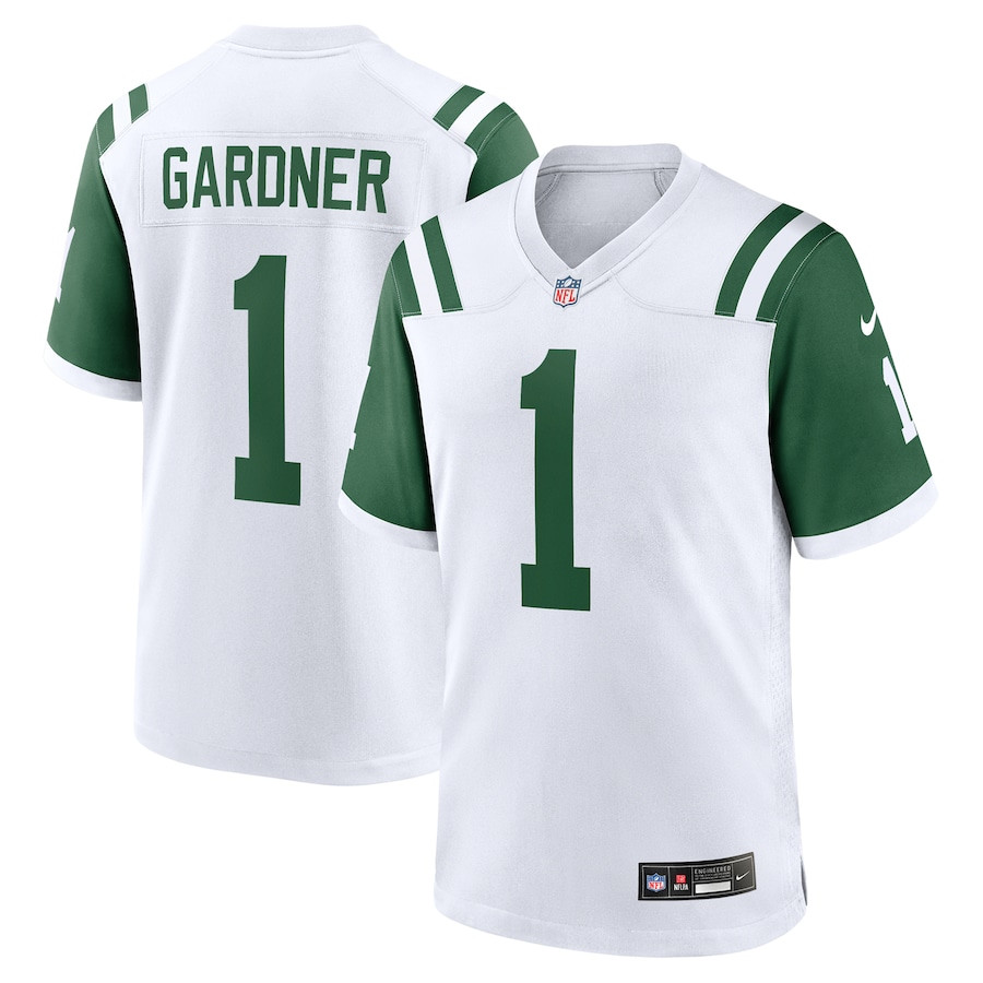 Ahmad Sauce Gardner 1 New York Jets Classic Alternate Game Men Jersey - White JS8481 Saliibo