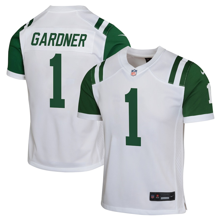 Ahmad Sauce Gardner 1 New York Jets Classic Alternate Game YOUTH Jersey - White JS2703 Saliibo