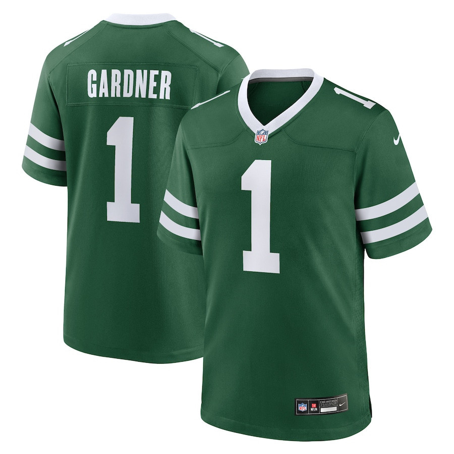 Ahmad Sauce Gardner 1 New York Jets Game Jersey - Men, Legacy Green JS1435 Saliibo
