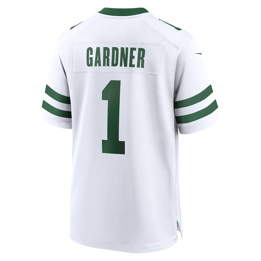 Ahmad Sauce Gardner 1 New York Jets Game Jersey - Men, Legacy White JS2313 Saliibo - Image 3
