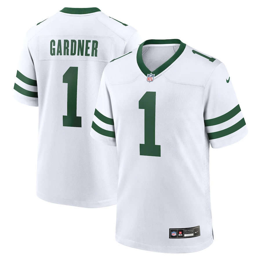 Ahmad Sauce Gardner 1 New York Jets Game Jersey - Men, Legacy White JS2313 Saliibo