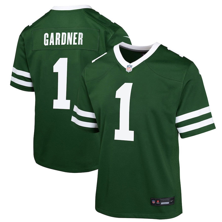 Ahmad Sauce Gardner 1 New York Jets Game YOUTH Jersey - Legacy Green JS4628 Saliibo