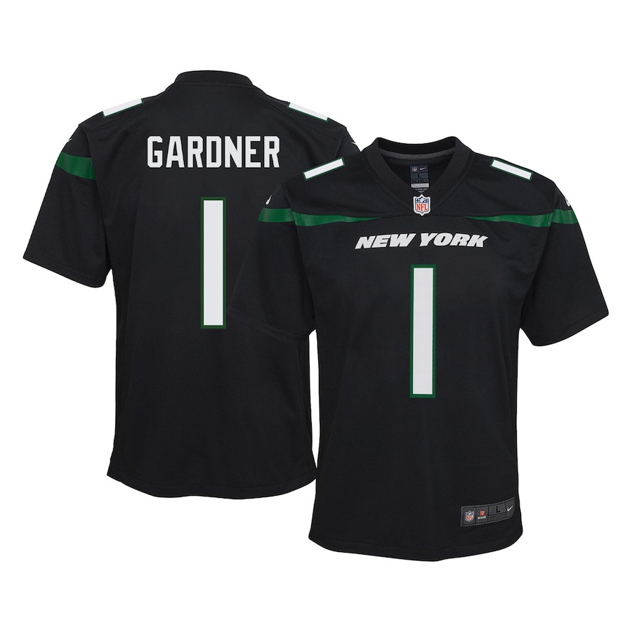 Ahmad Sauce Gardner 1 New York Jets YOUTH Game Jersey - Black JS4025 Saliibo