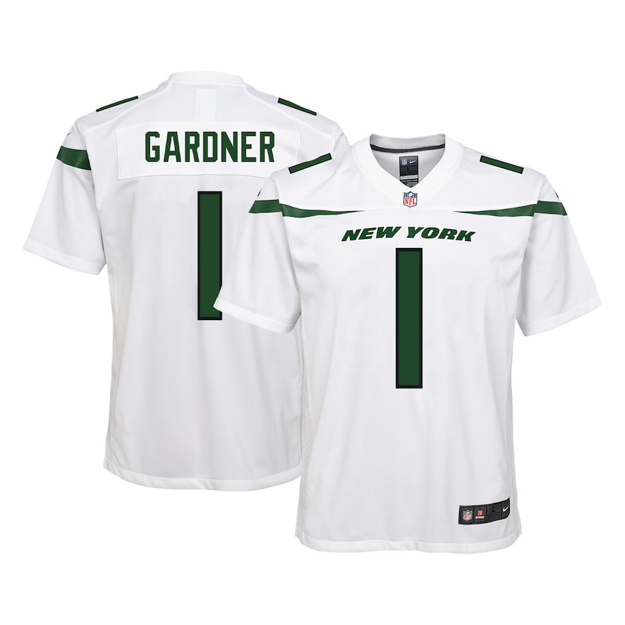 Ahmad Sauce Gardner 1 New York Jets YOUTH Game Jersey - White JS2811 Saliibo