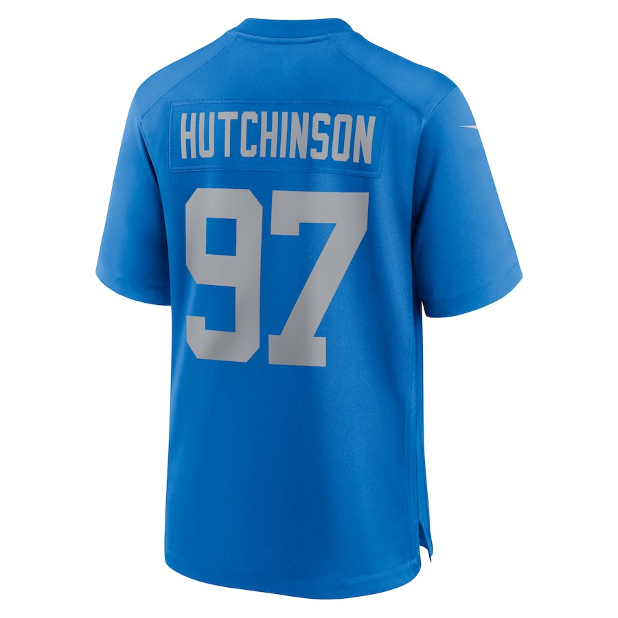 Aidan Hutchinson 97 Detroit Lions Alternate Game Men Jersey - Blue JS5427 Saliibo - Image 3