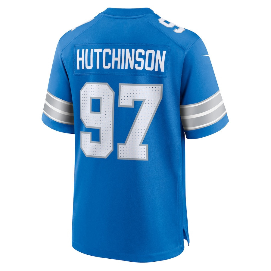 Aidan Hutchinson #97 Detroit Lions Super Bowl LIX Jersey - Men's - Blue JS6968 Saliibo - Image 3