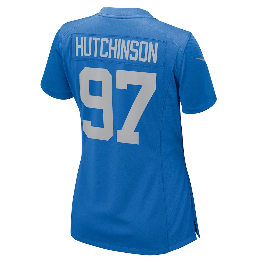 Aidan Hutchinson 97 Detroit Lions Women Player Jersey - Blue JS8438 Saliibo - Image 3