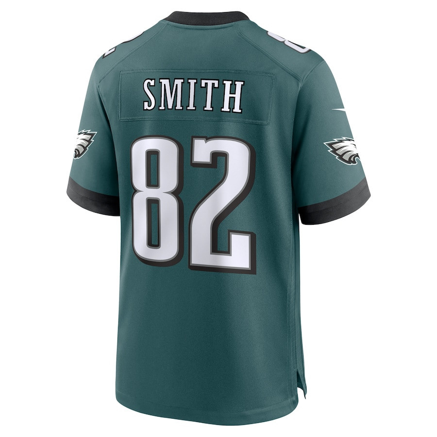 Ainias Smith #82 Philadelphia Eagles Super Bowl LIX YOUTH Jersey - Midnight Green JS3913 Saliibo - Image 3