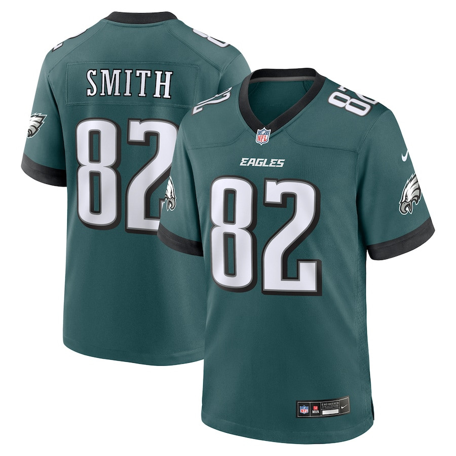 Ainias Smith 82 Philadelphia Eagles Team Game Men Jersey - Midnight Green JS8036 Saliibo