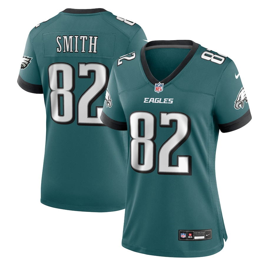 Ainias Smith 82 Philadelphia Eagles Women's Team Game Jersey - Midnight Green JS8075 Saliibo