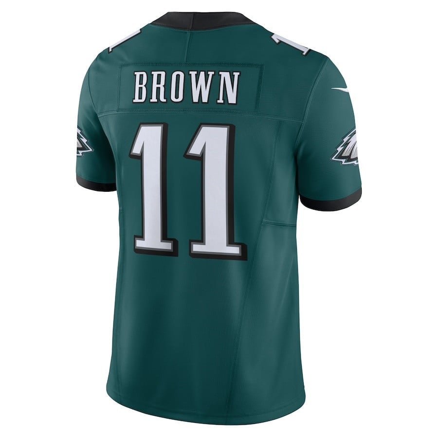 A.J. Brown 11 Philadelphia Eagles Vapor F.U.S.E. Limited Jersey - Midnight Green JS5815 Saliibo - Image 3