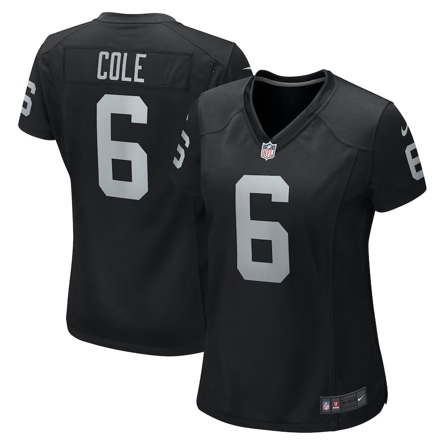 AJ Cole 6 Las Vegas Raiders Women Game Jersey - Black JS5619 Saliibo