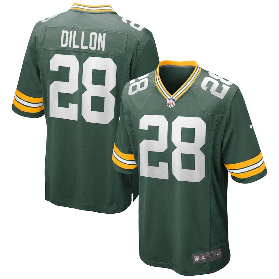 AJ Dillon 28 Green Bay Packers Men Game Jersey - Green JS4862 Saliibo