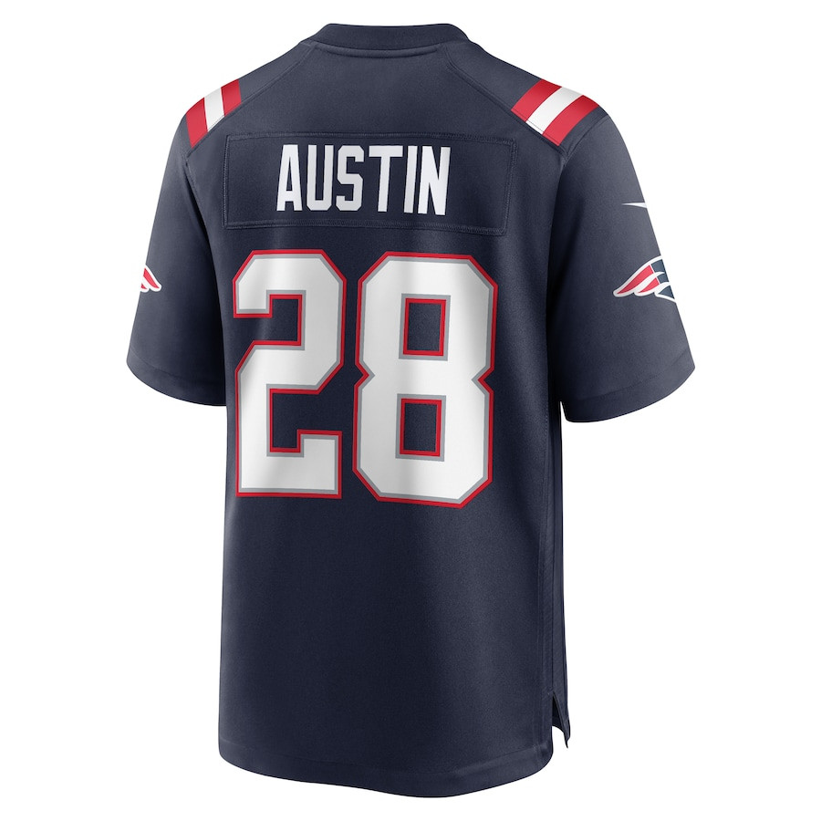 Alex Austin 28 New England Patriots Team Game Men Jersey - Navy JS9530 Saliibo - Image 3