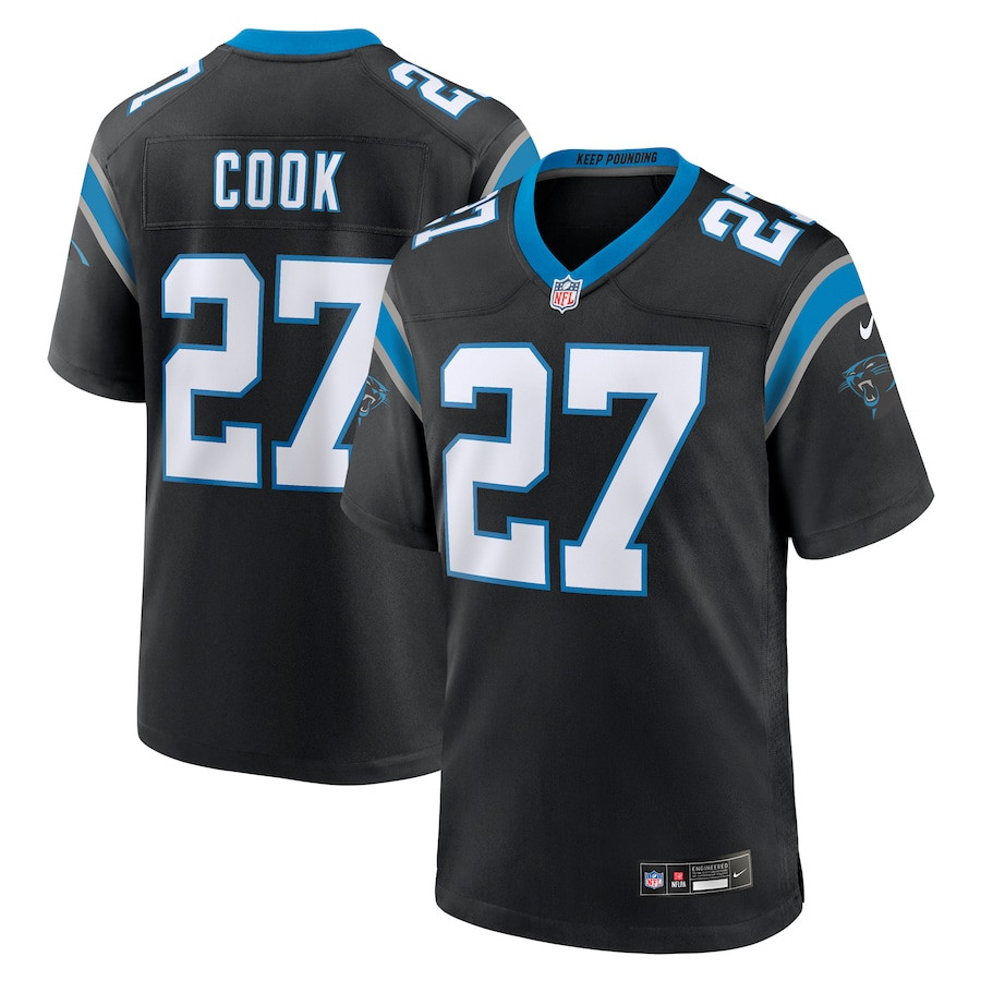 Alex Cook 27 Carolina Panthers Game Men Jersey - Black JS1916 Saliibo