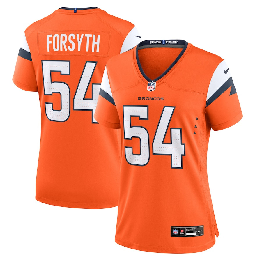 Alex Forsyth 54 Denver Broncos Women's Team Game Jersey - Orange JS1473 Saliibo