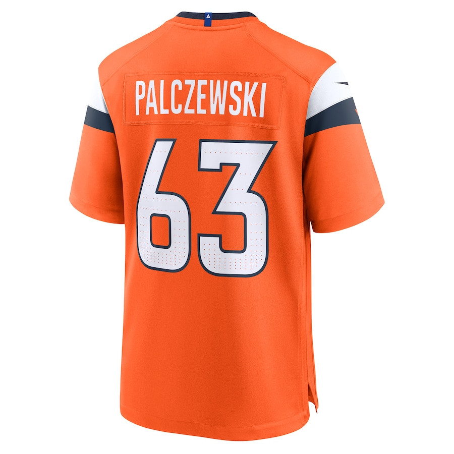 Alex Palczewski 63 Denver Broncos Team Game Men Jersey - Orange JS6398 Saliibo - Image 3