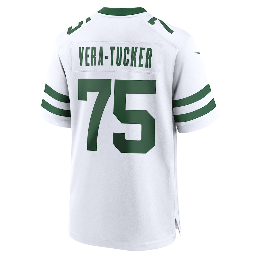 Alijah Vera-Tucker 75 New York Jets Game Jersey - Men, Legacy White JS7884 Saliibo - Image 3