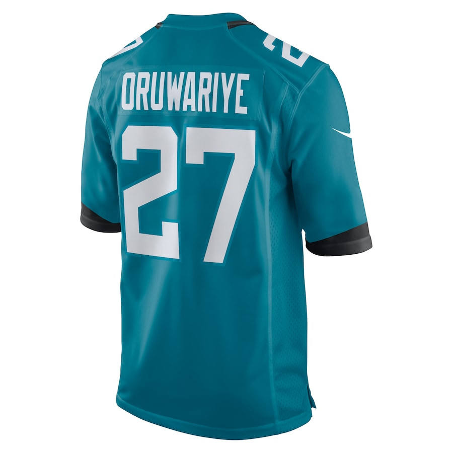 Amani Oruwariye 27 Jacksonville Jaguars Game Men Jersey - Teal JS4186 Saliibo - Image 3