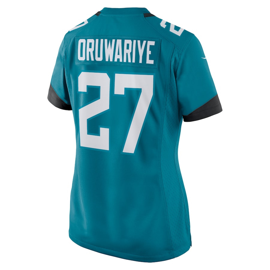 Amani Oruwariye 27 Jacksonville Jaguars Women Game Jersey - Teal JS8462 Saliibo - Image 3