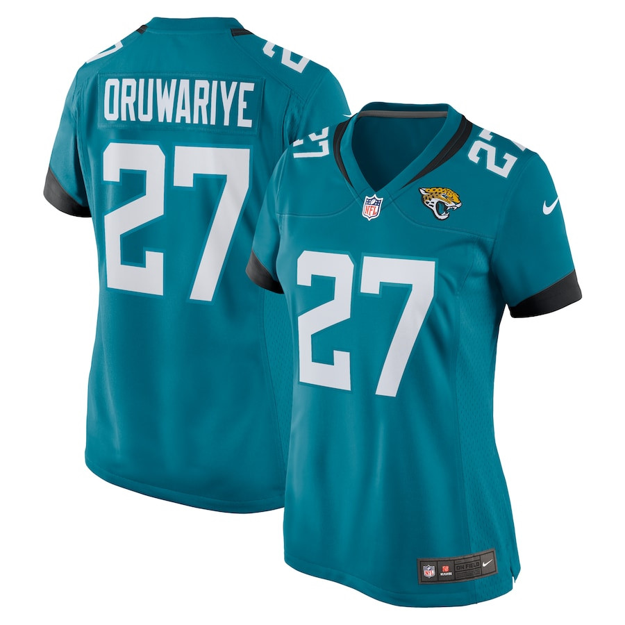 Amani Oruwariye 27 Jacksonville Jaguars Women Game Jersey - Teal JS8462 Saliibo