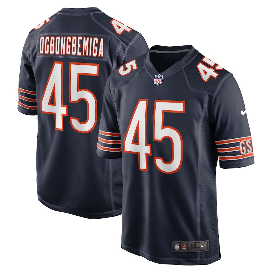 Amen Ogbongbemiga 45 Chicago Bears Game Men Jersey - Navy JS9682 Saliibo