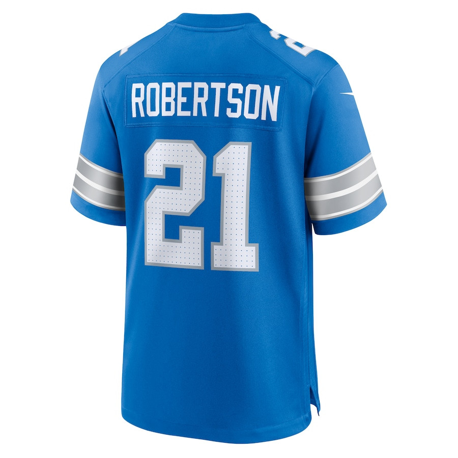 Amik Robertson 21 Detroit Lions Team Game Men Jersey - Blue JS1788 Saliibo - Image 3
