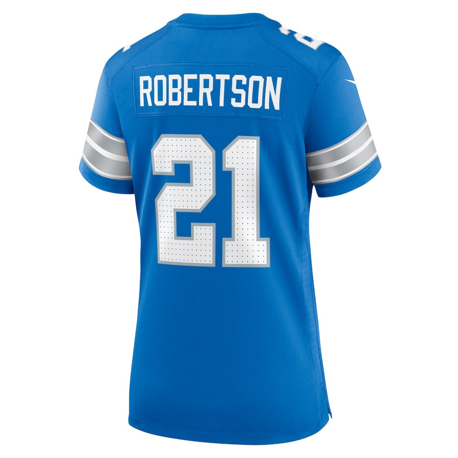 Amik Robertson 21 Detroit Lions Team Game Women Jersey - Blue JS6687 Saliibo - Image 3