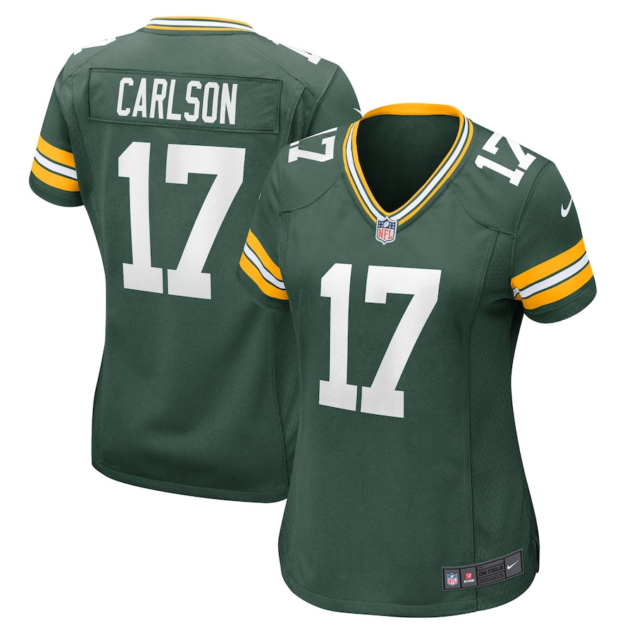 Anders Carlson 17 Green Bay Packers Women Game Jersey - Green JS7677 Saliibo