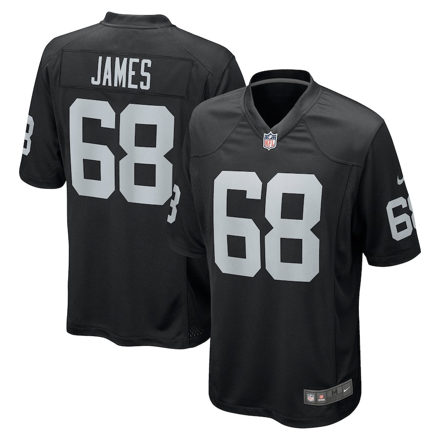 Andre James 68 Las Vegas Raiders Men Game Jersey - Black JS5723 Saliibo
