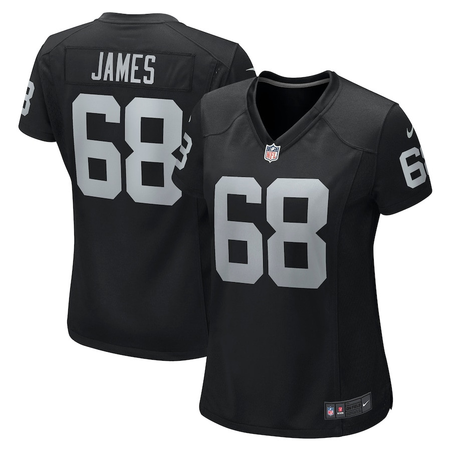 Andre James 68 Las Vegas Raiders Women Game Jersey - Black JS4331 Saliibo