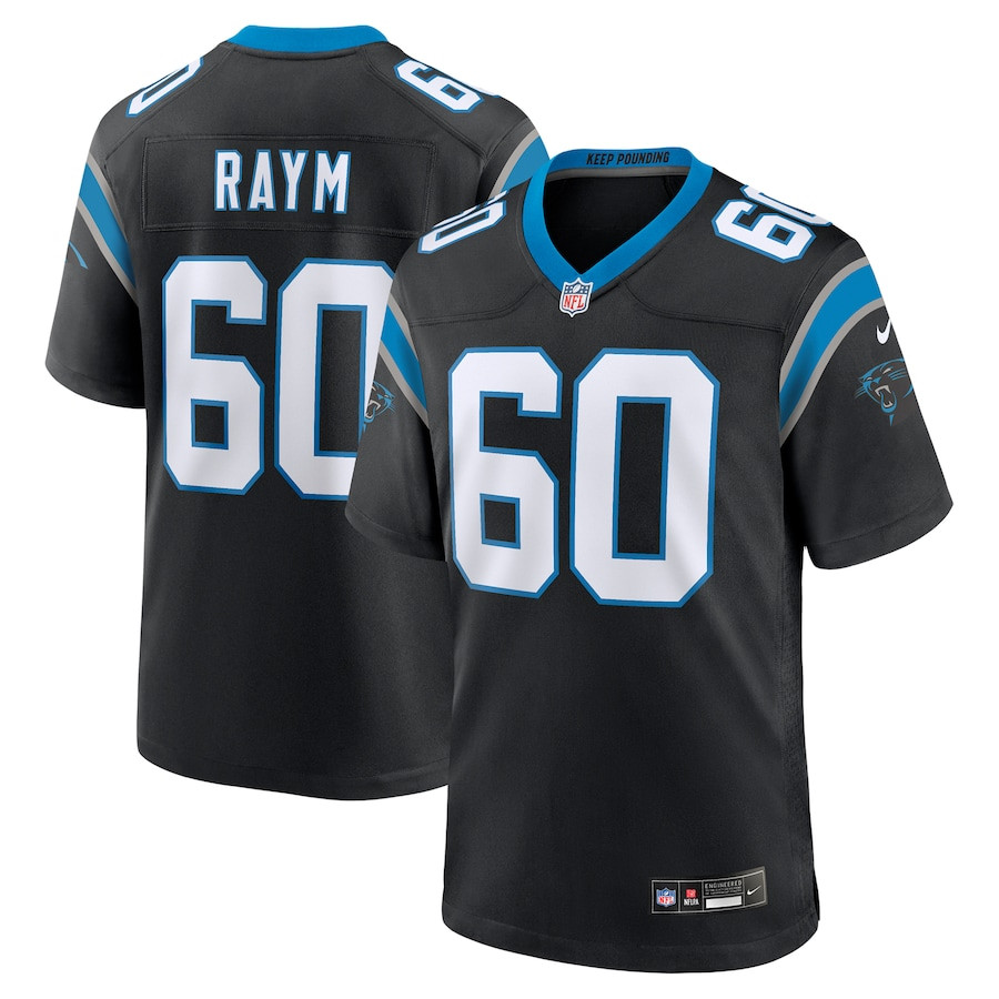 Andrew Raym 60 Carolina Panthers Game Men Jersey - Black JS8335 Saliibo