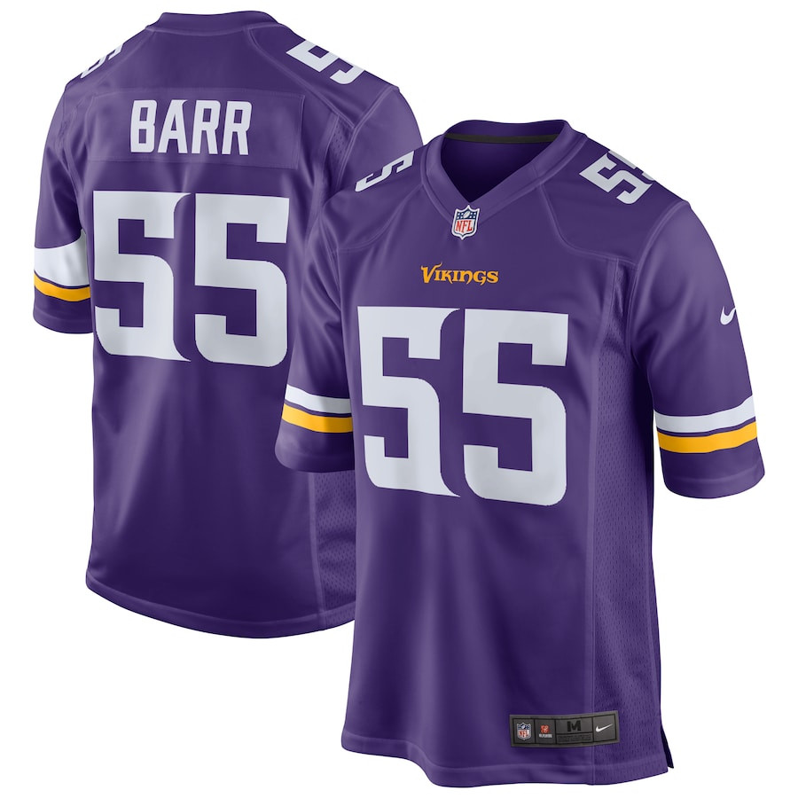 Anthony Barr 55 Minnesota Vikings Men Game Jersey - Purple JS5022 Saliibo