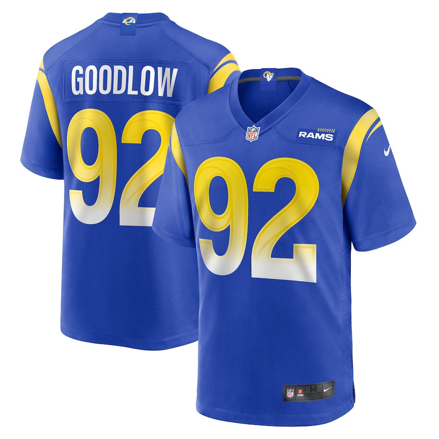 Anthony Goodlow 92 Los Angeles Rams Game Men Jersey - Royal JS6814 Saliibo