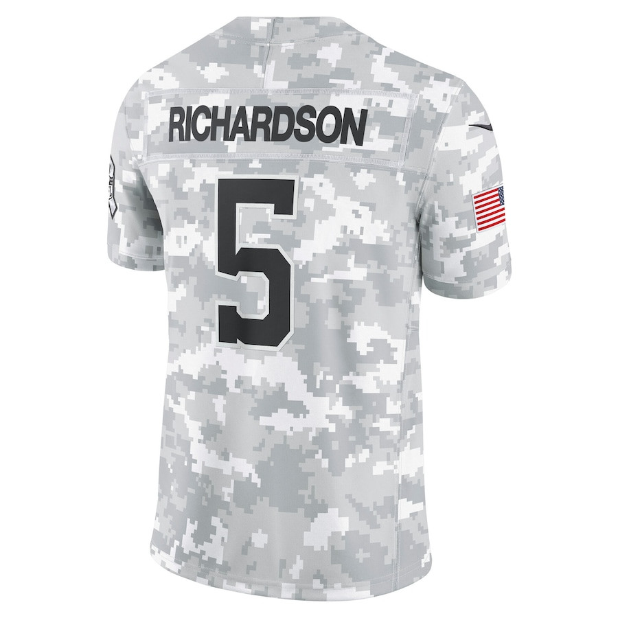 Anthony Richardson 5 Indianapolis Colts 2024 Salute to Service Limited Men Jersey - Arctic Camo JS2580 Saliibo - Image 3