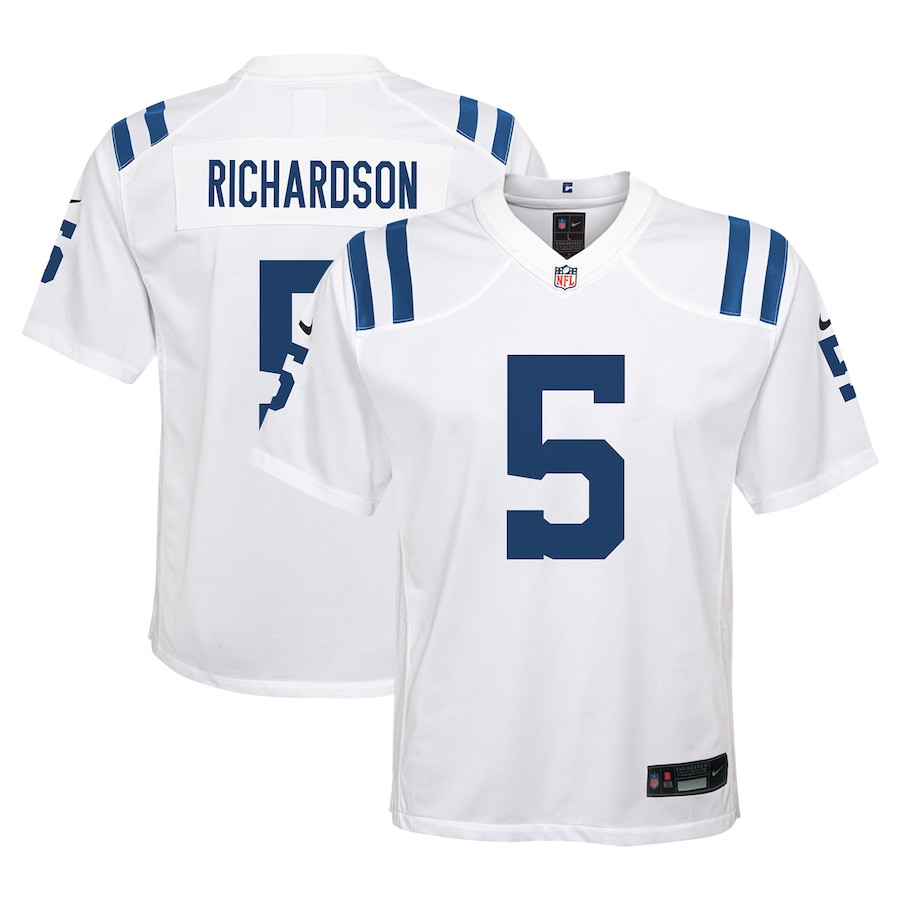 Anthony Richardson 5 Indianapolis Colts YOUTH Player Game Jersey - White JS6283 Saliibo